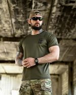Тактична футболка BORN OF WAR Defense Оливкова - Зображення 4