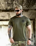 Тактична футболка BORN OF WAR Viking Оливкова - Зображення 2