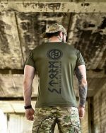Тактична футболка BORN OF WAR Viking Оливкова - Зображення 6