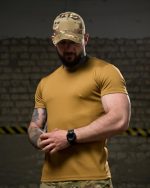 Тактична футболка Selion «Warning» Coolmax Coyot - Зображення 3