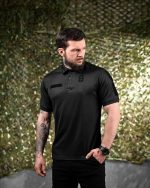 тактична футболка PATRIOT поло поліція чорна ВТ7422