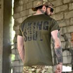 Тактична футболка BORN OF WAR Viking soul Оливкова