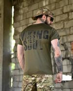 Тактична футболка BORN OF WAR Viking soul Оливкова