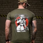 Тактична футболка Selion «Warning» Coolmax Oliva