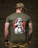Тактична футболка Selion «Warning» Coolmax Oliva