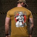 Тактична футболка Selion «Warning» Coolmax Coyot