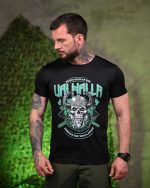 Тактична потовідвідна футболка Valhalla black ПП7703