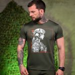 Тактична потоотводна футболка Girl oliva ПП7701