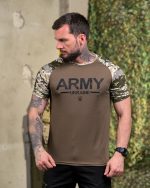 Тактична футболка Coolmax з принтом "ARMY" піксель