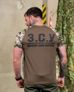 Тактична футболка "ЗСУ" піксель олива