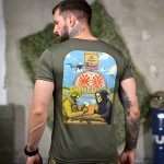 Тактична вологовідвідна футболка «Донецька область» оливкова