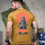 Тактична вологовідвідна футболка «Смерть зачекає» Coyote