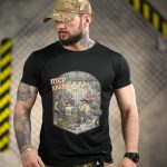 Тактична футболка Born of War «ПТСР Клаб» Coolmax Black