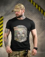 Тактична футболка Born of War «ПТСР Клаб» Coolmax Black