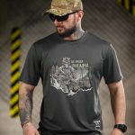 Тактична футболка Born of War «Посадка» Coolmax Grey