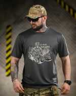 Тактична футболка Born of War «Посадка» Coolmax Grey