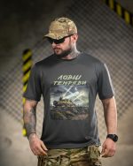 Тактична футболка Born of War «Ловці темряви» Coolmax Grey