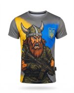 Тактична вологовідвідна футболка Oblivion «Вікінг» сіра