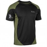 Тактична футболка 5.11 black/oliva ПП7650