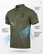 Тактичне поло з вентиляцією Lacoste Sport олива