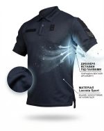 Тактичне поло з вентиляцією Lacoste Sport синє