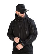 Демісезонна тактична куртка Softshell Black - Зображення 2