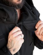 Демісезонна тактична куртка Softshell Black - Зображення 7