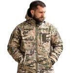 Зимова тактична куртка Softshell + Omni-Heat -20°C Мультикам