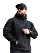 Демісезонна тактична куртка Maximus Softshell Black - Зображення 2