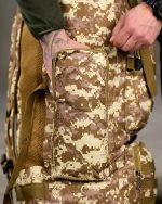 Рюкзак тактичний 70 л. із зносостійкого, водонепроникного матеріалу ПІКСЕЛЬ - Зображення 4