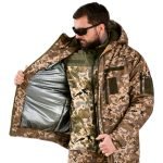 Зимова тактична куртка Softshell + Omni-Heat -20°C Піксель