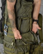Рюкзак тактичний 100 л. рамний з водонепроникного матеріалу ОЛИВКОВИЙ - Зображення 6