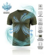 Тактична потовідвідна футболка Samuray Cooltouch Olive - Зображення 7