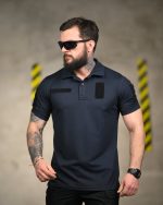 Тактична футболка-поло Lacoste Sport ДСНС Синя - Зображення 2