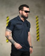 Тактична футболка-поло Lacoste Sport ДСНС Синя - Зображення 6