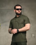 Тактична футболка-поло Lacoste Sport Olive - Зображення 5