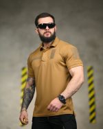 Тактична футболка-поло Lacoste Sport Coyote - Зображення 5