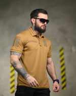 Тактична футболка-поло Lacoste Sport Coyote - Зображення 4