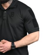 Тактична футболка-поло Lacoste Sport Чорна - Зображення 3