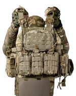 Тактична плитоноска з підсумками Cordura 4 точки скидання Мультикам