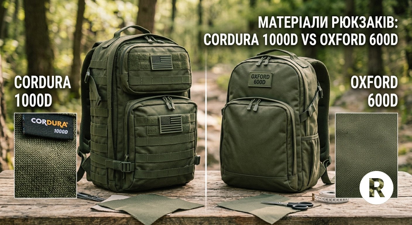 Матеріали рюкзаків: Cordura 1000D vs Oxford 600D 2 Матеріали рюкзаків: Cordura 1000D vs Oxford 600D