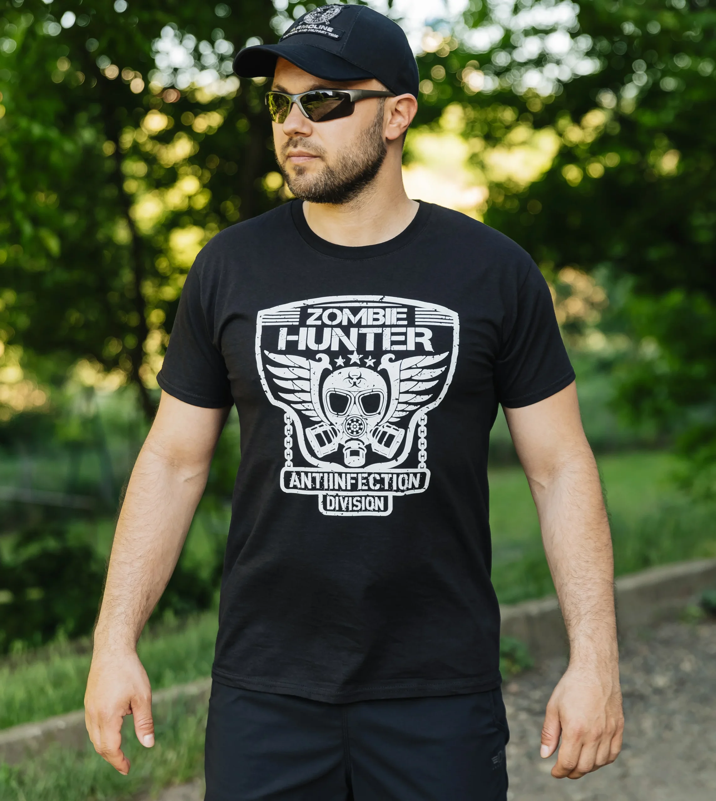 Футболка з принтом "ZOMBIE HUNTER" BLACK (Бавовна)