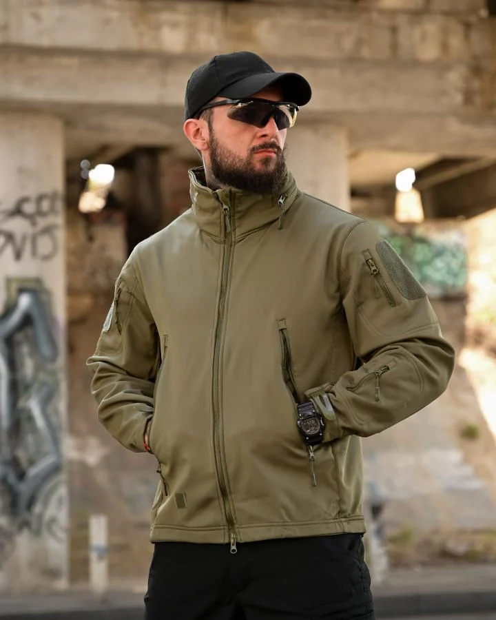 Тактична куртка Softshell ELEMENT олива РА4969