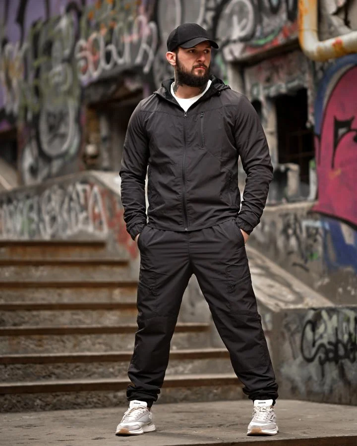 Міський спортивний костюм CARTER total black ТР6001
