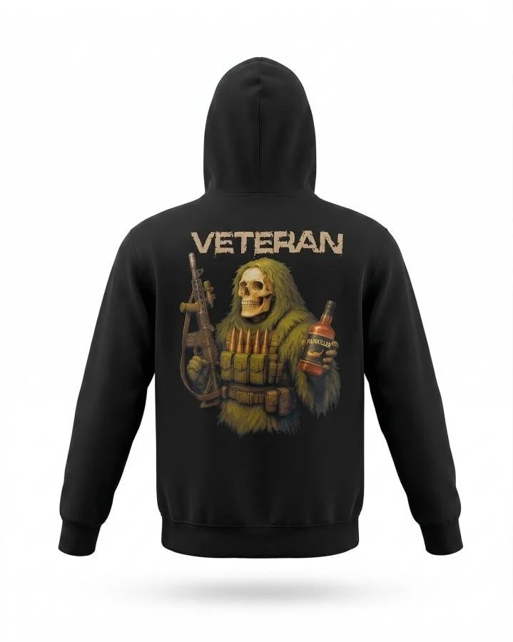 Мілітарі худі TRENASH Veteran black ТР6095