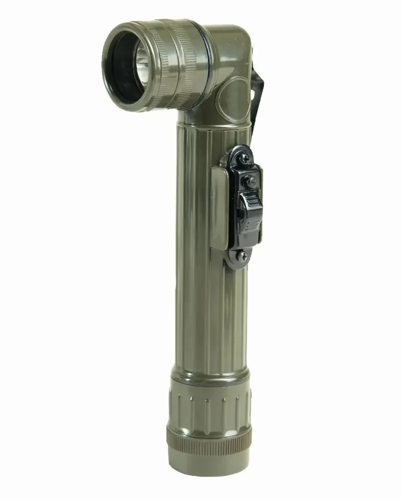 Тактичний світлодіодний ліхтар MIL-TEC LED Medium Anglehead Flashlight, Olive