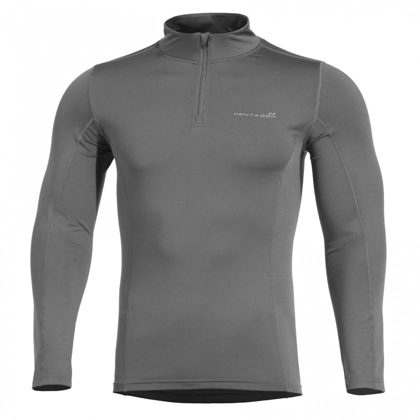 Термофутболка Pentagon Pindos 1/2 ZIP, Wolf Grey, 3XL