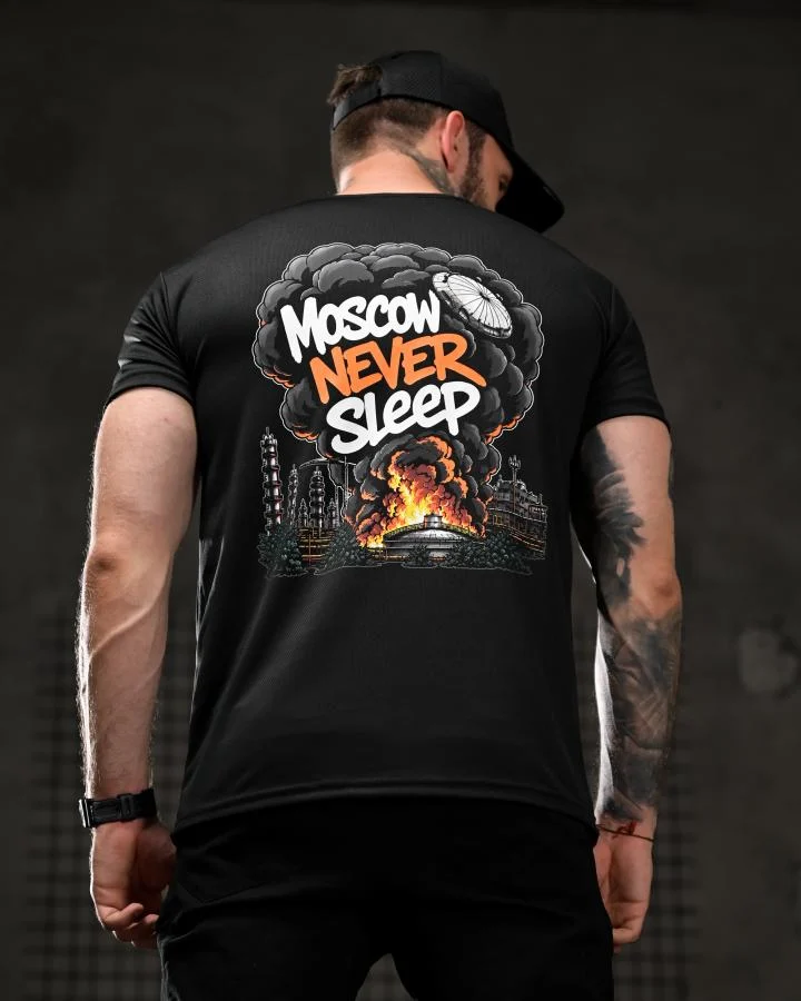 Тактична футболка SELION Never sleep black ВТ4673