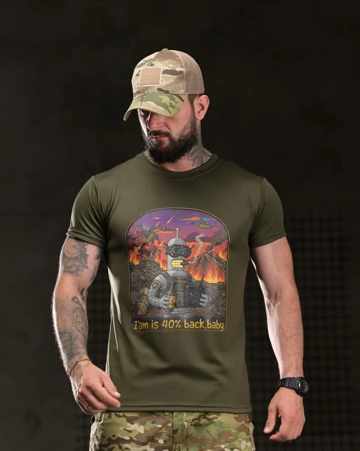 Тактична футболка BORN OF WAR I’m back oliva ВТ4754