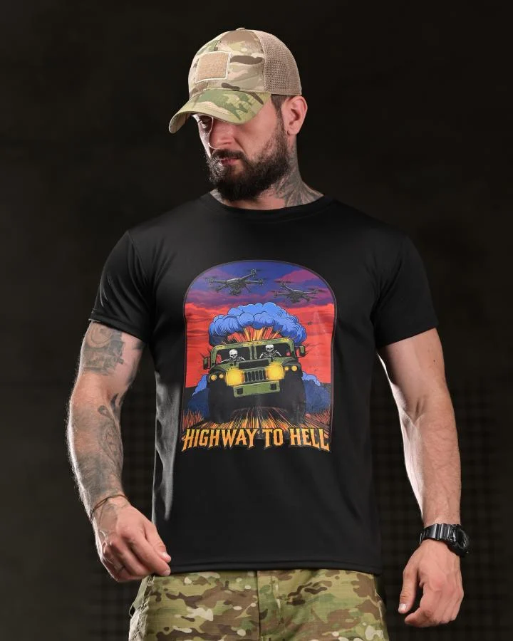 Тактична футболка BORN OF WAR highway black ВТ4749